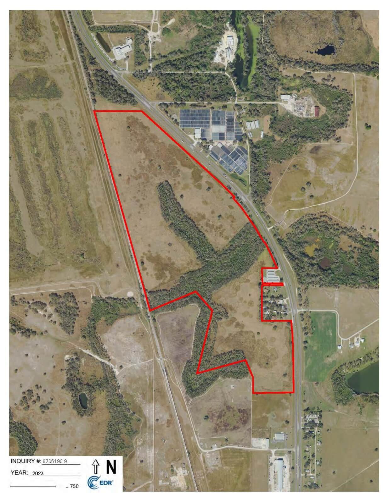 Aerial view of Ft. Meade site