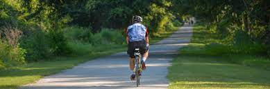 Cyclist on Van Fleet Trail in Polk City